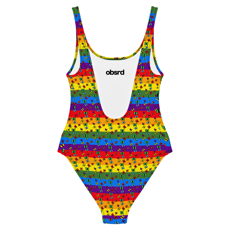 OBSRD PRIDE BUTTERFLIES ONE PIECE SWIMSUIT