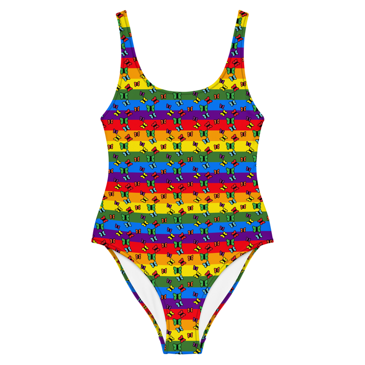 OBSRD PRIDE BUTTERFLIES ONE PIECE SWIMSUIT